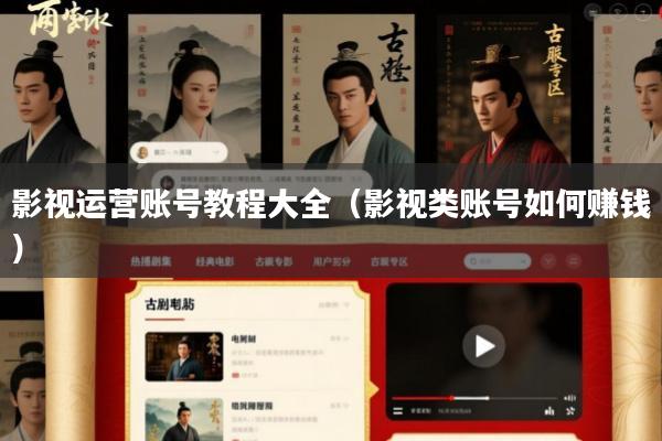 影视运营账号教程大全(影视类账号如何赚钱)