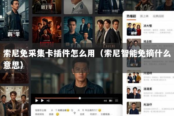 索尼免采集卡插件怎么用(索尼智能免摘什么意思)