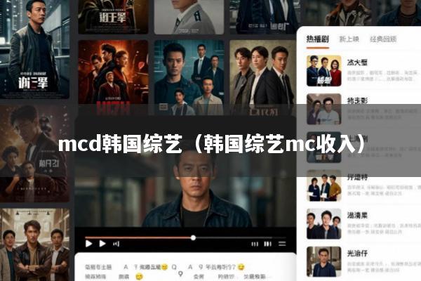 mcd韩国综艺(韩国综艺mc收入)