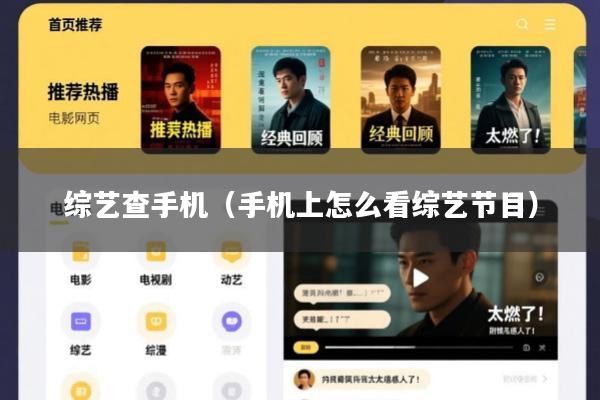 综艺查手机(手机上怎么看综艺节目)